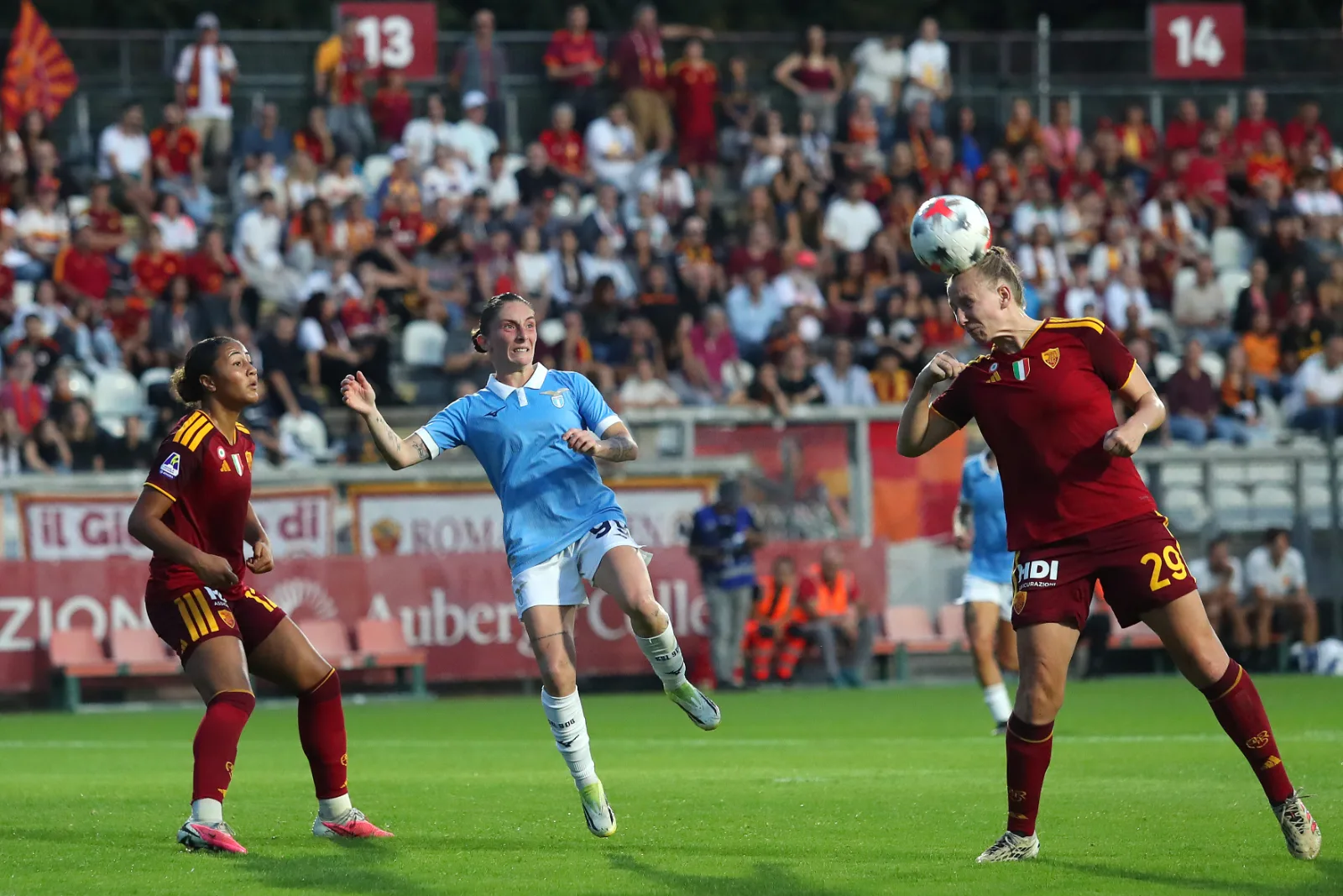 Femminile, la Roma si prende il derby: Doms, Corelli e Pilgrim piegano la Lazio